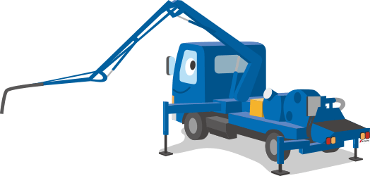 コンクリートポンプ車くん